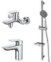 Aquatek AQ1030CR Вега Комплект для ванной Set 3 в 1 (AQ1010CR + AQ1040CR + AQ2011CR), хром