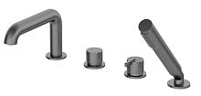 Deante BQS_D14M Silia Смеситель на борт ванны на 4 отверстия, Titanium (титан)