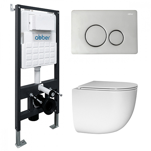 Abber BEQUEM AC1132TC-AC0105-AC0121 Инсталляция с подвесным унитазом Abber BEQUEM AC1132TC-AC0105-AC0121 Инсталляция с подвесным унитазом