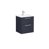 Vitra 68270 Root Тумба с квадратной раковиной 60х47 см, подвесная, MDARKBLUE (матовый темно-синий) купить  в интернет-магазине Сквирел