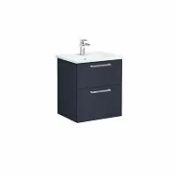 Vitra 68270 Root Тумба с квадратной раковиной 60х47 см, подвесная, MDARKBLUE (матовый темно-синий) купить  в интернет-магазине Сквирел