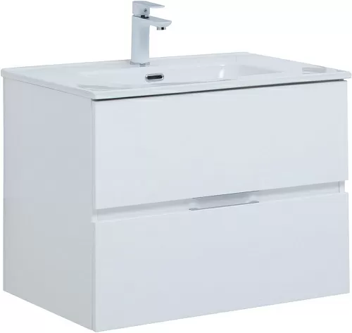 Aquanet 00303909 Алвита New Тумба под раковину, подвесная, 70х46 см, белая купить  в интернет-магазине Сквирел