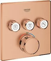 Grohe 29126DL0 Grohtherm Смеситель для душа с термостатом SmartControl, 3 выхода, теплый закат/матовый