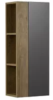 Акватон 1A247503TEKA0 Терра Шкаф - колонна 35х85 см, одностворчатый, дуб кантри/антрацит купить  в интернет-магазине Сквирел