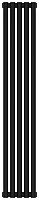 Сунержа 31-0301-1205 Эстет-1 Радиатор отопительный н/ж 1200х225 мм/ 5 секций, матовый черный