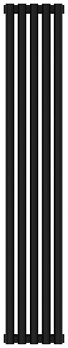 Сунержа 31-0301-1205 Эстет-1 Радиатор отопительный н/ж 1200х225 мм/ 5 секций, матовый черный
