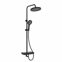 IDDIS, SPABLBTi06 SpaHome Смеситель для ванны с верхним душем, черный матовый