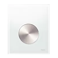 TECE 9242661 TECEloop Urinal, Кнопка смыва, стекло белое/клавиша нержавеющая сталь