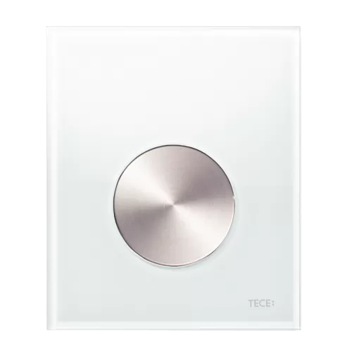 TECE 9242661 TECEloop Urinal, Кнопка смыва, стекло белое/клавиша нержавеющая сталь