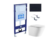 Aquatek Либерти SET AQUATEK ЛИБЕРТИ-017 4в1 Комплект: Унитаз, Инсталляция, Кнопка смыва