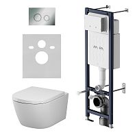 AM.PM Libre IS110151.601900 Комплект: Унитаз, Инсталляция, Кнопка смыва