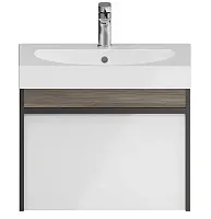 Kerama Marazzi MO.60.1+1/AR Modula Тумба под раковину подвесная 60х47 см, Арабика белый/дерево