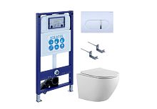 Aquatek ЕВРОПА SET AQUATEK ЕВРОПА-042 4в1 Комплект: Унитаз, Инсталляция, Кнопка смыва