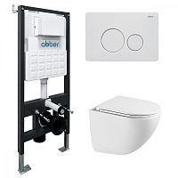 Abber BEQUEM AC1131TC-AC0105-AC0121MW Инсталляция с подвесным унитазом