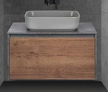 Vincea VMC-2MS800TB Mesa База под накладную раковину, 80х50 см, подвесная, T.Oak/Beton (дуб табак/серый)