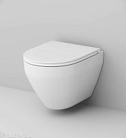 Сет 1766 C701700WH_Унитаз AM.PM C701700WH Spirit V2.0, подвесной 37х49 см, безободковый FlashClean, без сиденья, белый глянец+C707858WH_Сиденье AM.PM C707858WH Spirit V2.0, для унитаза с микролифтом, быстросъемное, белый Сет 1766 C701700WH_Унитаз AM.PM C701700WH Spirit V2.0, подвесной 37х49 см, безободковый FlashClean, без сиденья, белый глянец+C707858WH_Сиденье AM.PM C707858WH Spirit V2.0, для унитаза с микролифтом, быстросъемное, белый