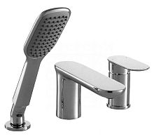 Bravat F565104C-2-ENG Gina Смеситель на борт ванны, встраиваемый на 3 отверстия, хром