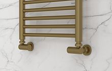 Сунержа 032-1402-1234 Вентиль 3D, левый, (цилиндр) G 1/2" НР х G 3/4" НГ, матовое золото