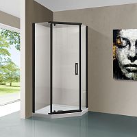Vincea VSP-1S900CLB Stresa Душевой уголок 90х90 см, профиль черный/стекло прозрачное
