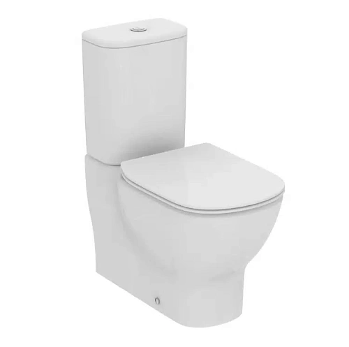 Ideal Standard V0005D Tesi AquaBlade® Комплект 3 в 1: напольный/пристенный унитаз с бачком + тонкая крышка, белый