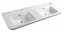Kerasan 4143K1bi/cr*1 Waldorf Раковина керамическая двойная 150х55 см, белая