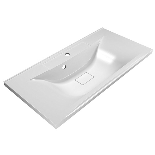 BelBagno BB900/450-LV-MR-PR Раковина из литьевого мрамора 90х45 см, белая BelBagno BB900/450-LV-MR-PR Раковина из литьевого мрамора 90х45 см, белая