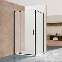 Vincea VSR-1E901010CLB Extra Душевой уголок 90/100х100 см, профиль черный/стекло прозрачное