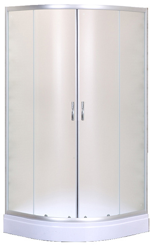 Loranto CS-8005S 80*80*195 Sunway Душевое ограждение с поддоном 80х80 см, профиль сатин