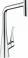 Hansgrohe 14820000 Metris 320 Смеситель для кухни, с вытяжным душем, хром