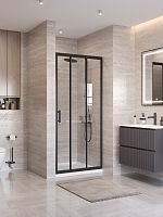 BelBagno UNO-195 UNO-195-BF-3-90-C-NERO Душевая дверь в нишу