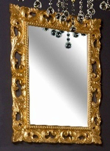 Зеркало прямоугольное золото массив Armadi Art 515-м купить  в интернет-магазине Сквирел