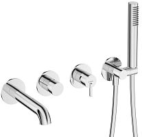Deante BQS_018P Silia Смеситель для ванны встраиваемый, с душевым гарнитуром, хром