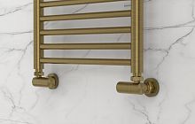 Сунержа 051-1402-1234 Вентиль 3D, левый, (цилиндр) G 1/2" НР х G 3/4" НГ, состаренная латунь