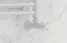 Сунержа 30-1408-1234 Вентиль угловой, (крест) G 1/2" НР х G 3/4" НГ, матовый белый