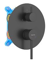 Aquatek AQ1347MB Европа Смеситель для ванны, 3 режима (внешняя и скрытая часть), черный матовый