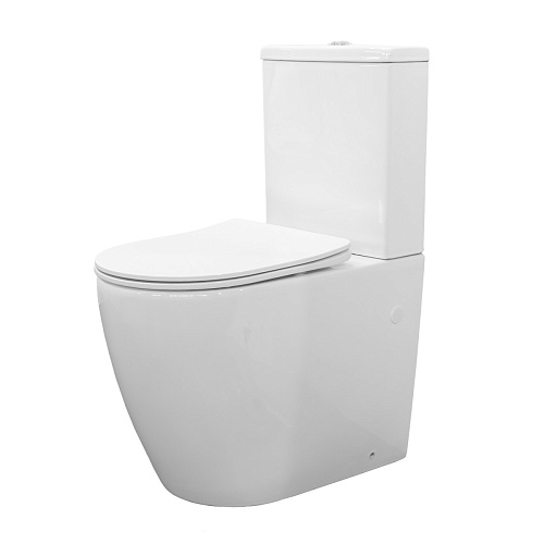 Comforty 00-00016285 CF41253S Унитаз-компакт 37.9х60.6 см, с тонким сиденьем Soft close, белый глянец снято с производства