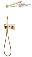 Душевая система ABBER Daheim AF8218G скрытого монтажа без излива, золото матовое