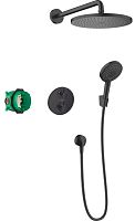 Hansgrohe 27961670 Croma 280 1jet с Ecostat S Душевой комплект Set 8 в 1 (26220670+27413670+26530670+15758670+01800180+28331670+27454670+28272670), матовый черный