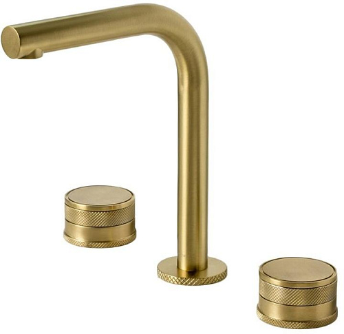 Смеситель на столешницу Boheme PRESTIGE 152-MG-PR золотой матовый Смеситель на столешницу Boheme PRESTIGE 152-MG-PR золотой матовый