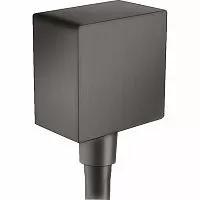 Hansgrohe 26455340 Fixfit Square Шланговое подсоединение, шлифованный черный хром
