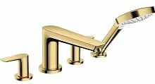 Hansgrohe 71748990 Talis E Смеситель на край ванны, на 4 отверстия, полированное золото