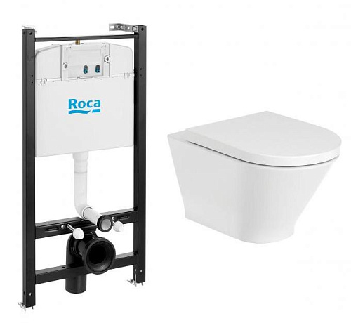 Roca 7893105000 Комплект: Унитаз, Инсталляция, Кнопка смыва Roca 7893105000 Комплект: Унитаз, Инсталляция, Кнопка смыва