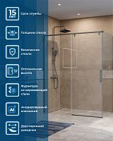 BelBagno SOFT CLOSE-1 SOFT_CLOSE-1-AH-1-160/100-C-GM Душевой уголок