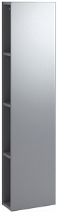 Geberit iCon 840030000 Шкафчик высокий с полочками и зеркалом, 280х1200х140 мм, цвет: платина глянец