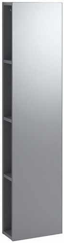 Geberit iCon 840030000 Шкафчик высокий с полочками и зеркалом, 280х1200х140 мм, цвет: платина глянец купить  в интернет-магазине Сквирел
