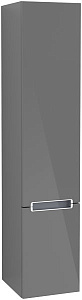 Villeroy & Boch A70900FP Subway 2.0 Шкаф-пенал подвесной 35х165 см, серый глянцевый (Glossy Grey)