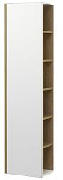 Акватон 1A253403SDZ90 Сканди Шкаф - колонна с зеркалом, 40х160 см, белый/дуб рустикальный купить  в интернет-магазине Сквирел