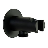 Migliore 30865 Ermitage Mini Держатель для ручного душа со штуцером, черный матовый