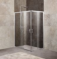BelBagno UNIQUE-AH-2-100/115-75/90-C-Cr Душевой уголок, профиль хром