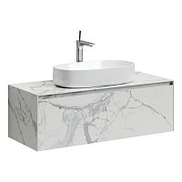 Sancos ST120SV Stone Тумба под раковину 120х49.5 см, подвесная, Statuario white Sancos ST120SV Stone Тумба под раковину 120х49.5 см, подвесная, Statuario white